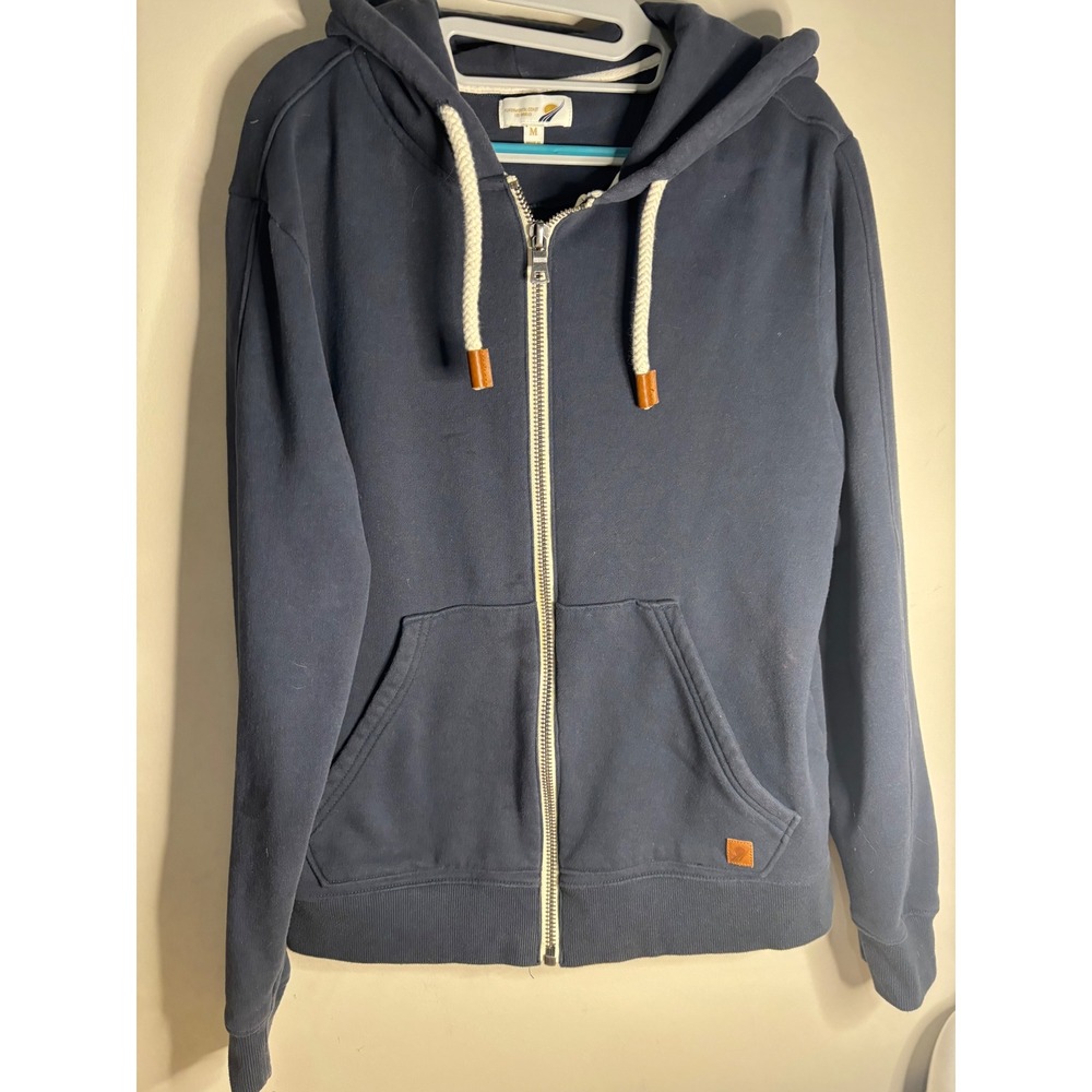 Fundamental Coast Mens Navy Full Zip‎ Hoodie Sweatshirt Size M Casual Comfort